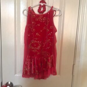 Ice skating dress plus a scrunchy